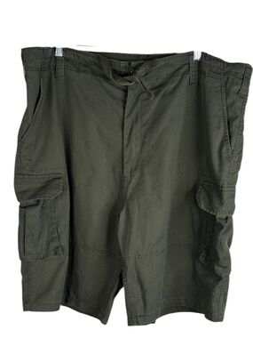 Men's Olive Cargo Classic Utility Military Style Rugged Hiking Shorts Size XXL